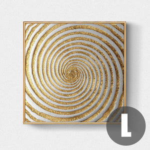 Abstract Rustic Gold Modern Square Texture Canvas