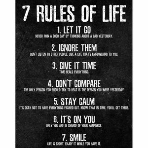 7 Rules of Life  Motivational Canvas