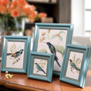 Blue European Style Frame 4Pcs/Set