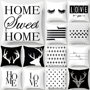 Black & White Geometric Cushion Covers