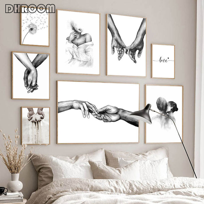 Black & White Romantic Canvas