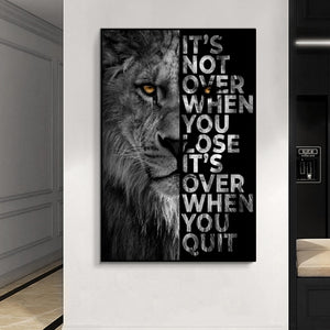 Wild Lion Motivational Canvas