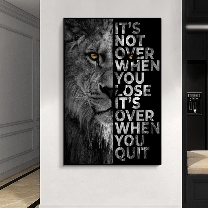 Wild Lion Motivational Canvas