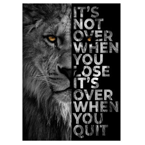 Wild Lion Motivational Canvas