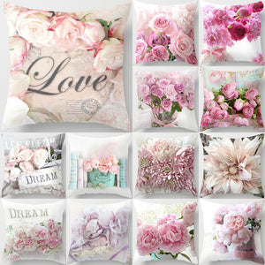 Rose Flower Cushion Covers Nordic Style