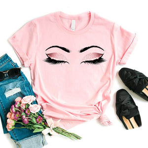 Women's Eyelash Pink T-shirt