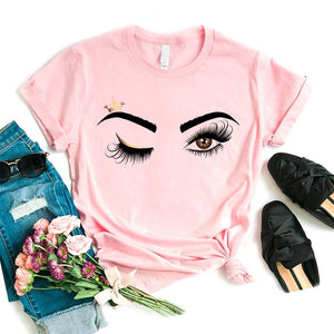 Women's Eyelash Pink T-shirt