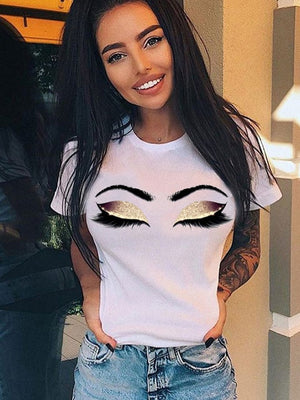 Women's Eyelash Pink T-shirt