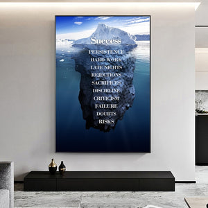 Success Quote Motivational Nordic Wall Art