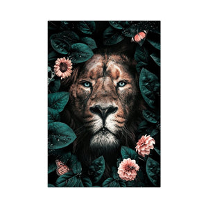 Flowers/Animal Abstract Canvas