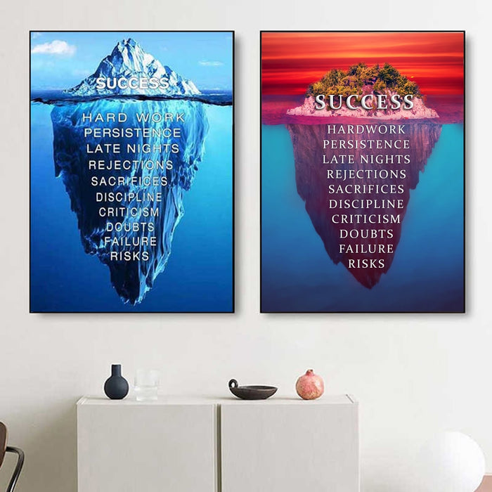 Success Quote Motivational Nordic Wall Art