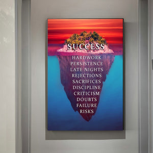 Success Quote Motivational Nordic Wall Art