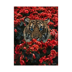 Flowers/Animal Abstract Canvas