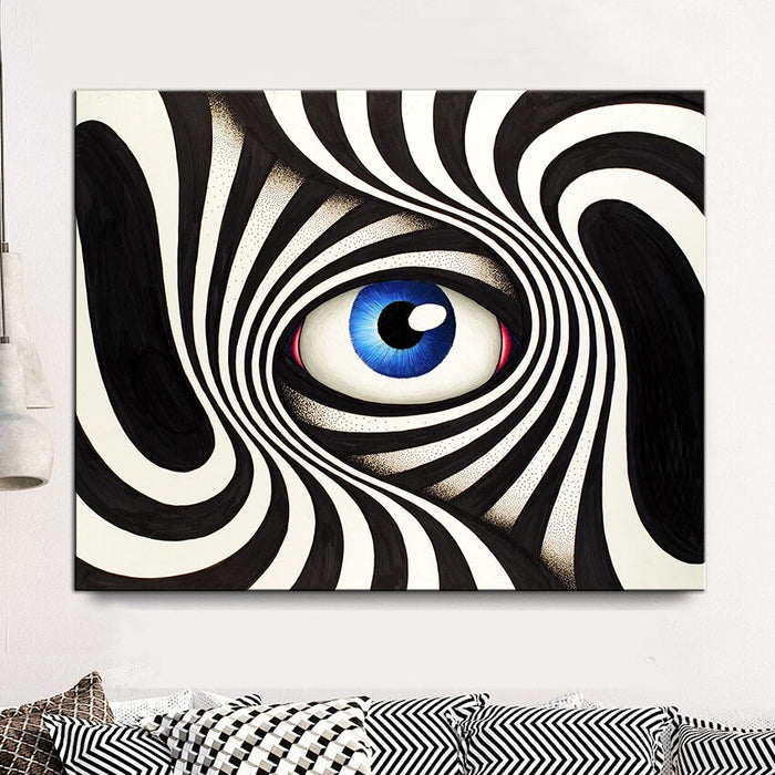 3D Eye Abstract Oil Painting Wall Decor